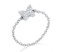 Butterfly Silver Chain Ring NSR-3178